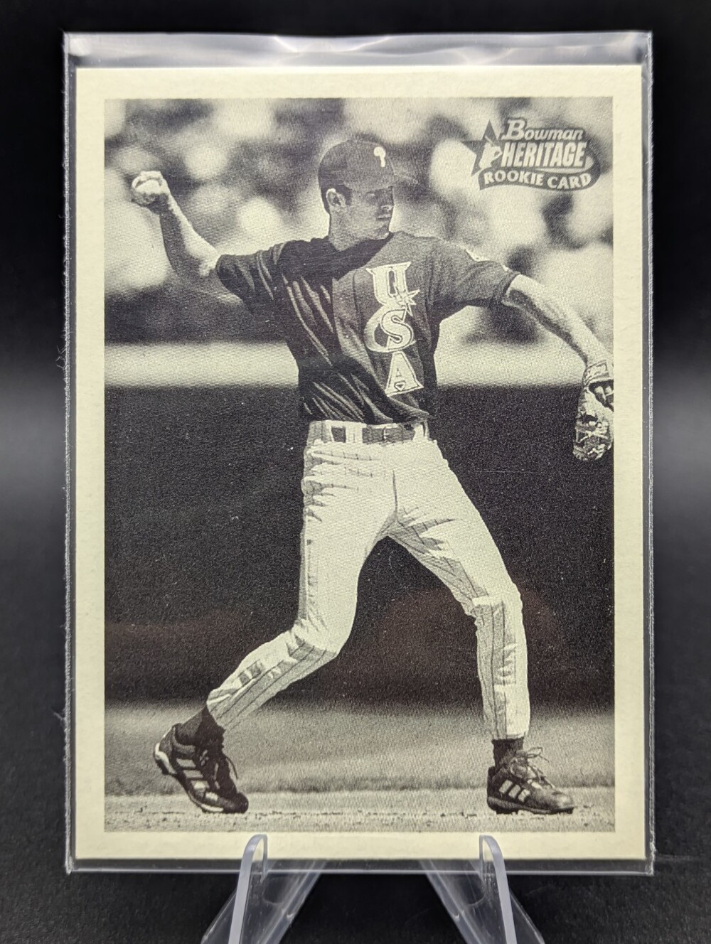 Topps 2001 Bowman Heritage Chase Utley Philadelphia Phillies #304 Rookie Card RC